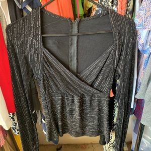 Sparkly thread long sleeve top